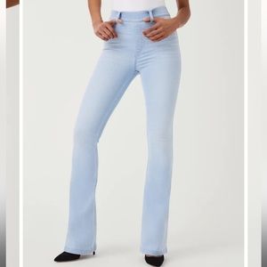 SPANX • Light wash flare jeans • Small high rise.  32.5” inseam